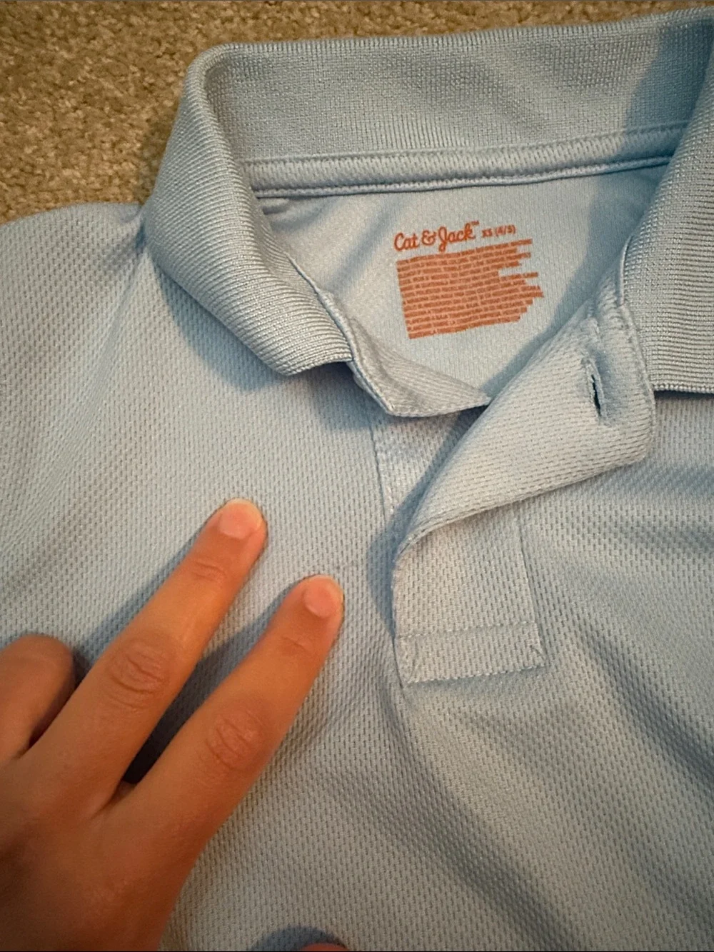 Cat & Jack Light Blue Short Sleeve Polo